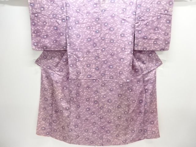 アンティーク　石畳に花模様着物